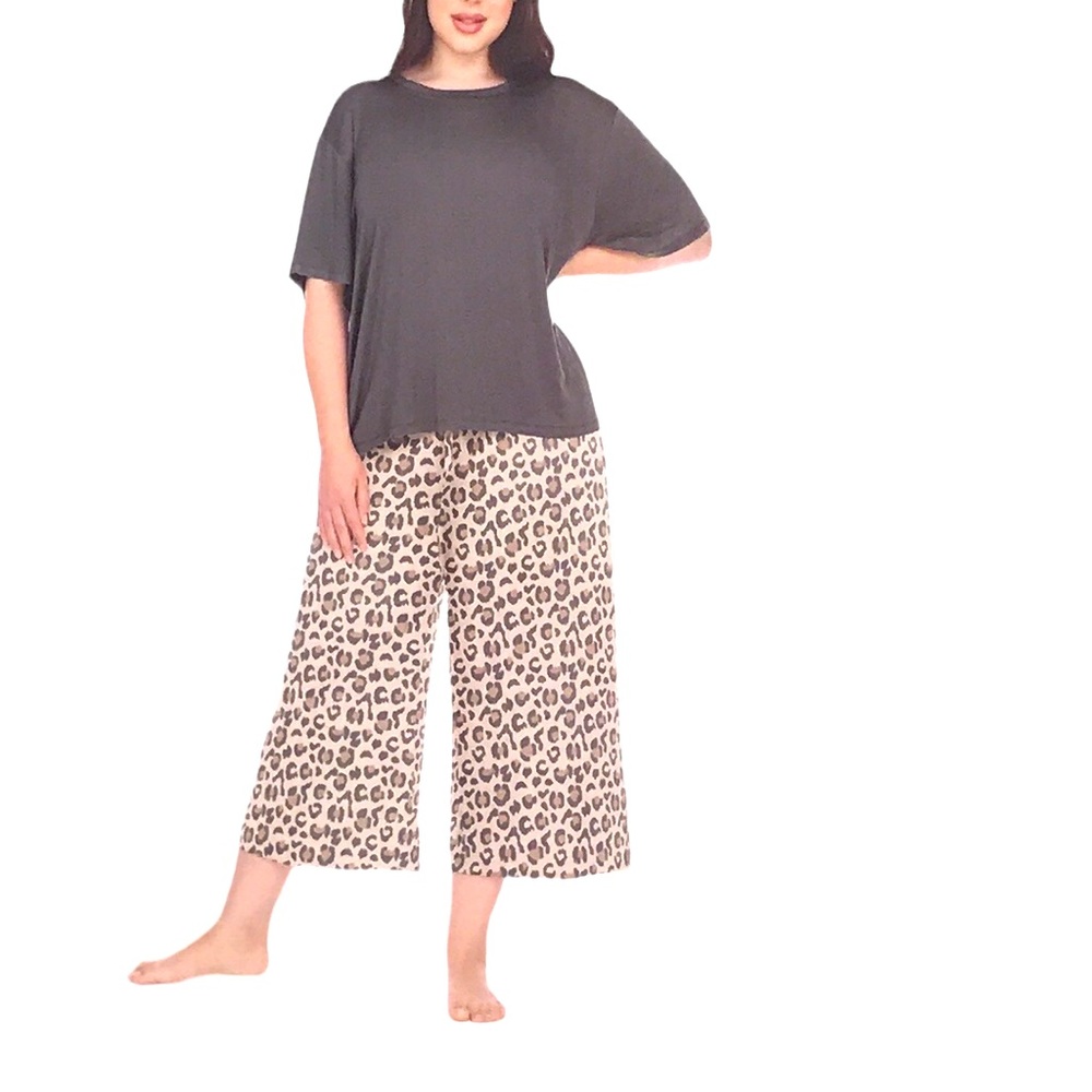 Honeydew Super Soft Jersey 3PC “Crescent Leopard” Pajama Set Size S